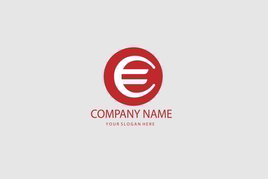 The letter e logo design vector