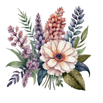 Watercolor Flower Bouquet png
