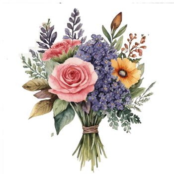 Watercolor Flower Bouquet png