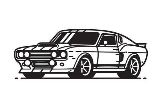 Simple and easy car coloring page for kids and Toddler. car coloring books for kids vector