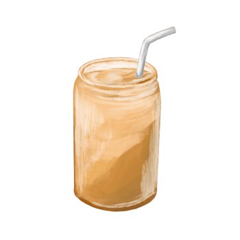 ice coffee latte menu illustration png