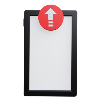 3 D illustration of smartphone upgrade icon png