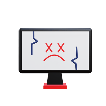 3 D illustration of repair broken computer icon png