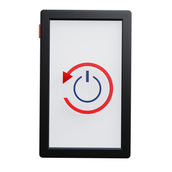 3 D illustration of repair smartphone restart icon png