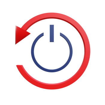 3 D illustration of restart icon png