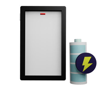 3 D illustration of smartphone battery icon png