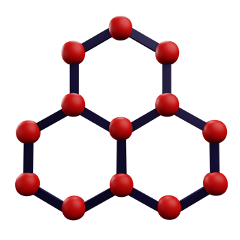 3 D illustration of molecule icon png