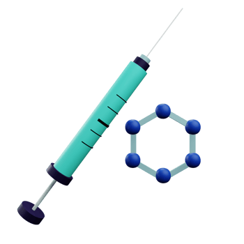 3 D illustration of nano technology icon png
