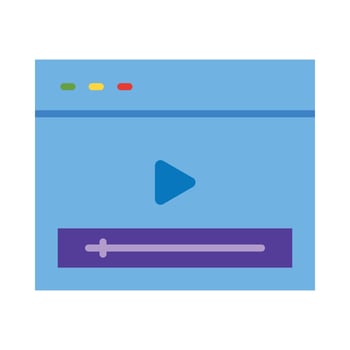 Online Streaming Flat Icon Design vector