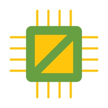 Computer Chip Flat Flat Icon Design vector