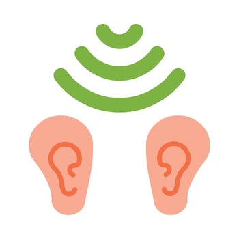 Binaural Flat Icon Design vector