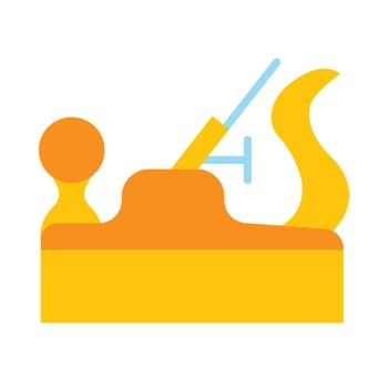 Wood Plane Flat Icon Design vector