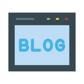 Blog Flat Icon Design vector