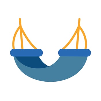 Hammock Flat Icon Design vector