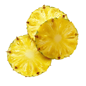 Sliced Pineapple on Transparent Background AI-Generative png