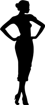 Elegant woman in black standing pose. AI-generated. png