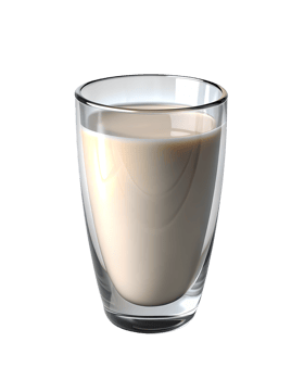 Milk in a glass isolated on transparent background. png