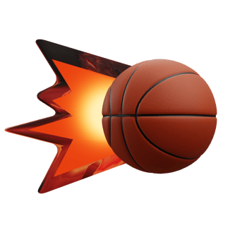 3 D illustration of basketball icon png