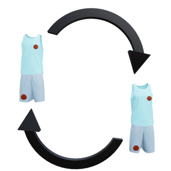 3 D illustration of basketball change player icon png