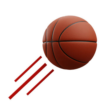 3 D illustration of basketball icon png