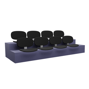 3 D illustration of football spectator seating icon png