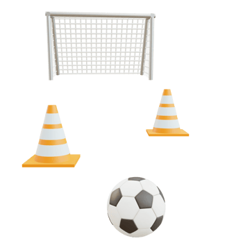 3 D illustration of football drill icon png