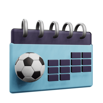3 D illustration of football turnament calender icon png