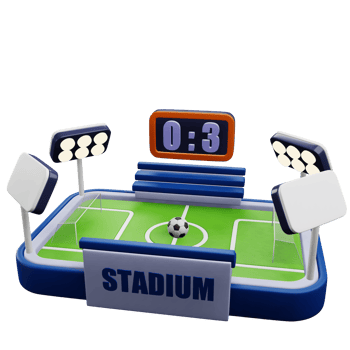 3 D illustration of football stadium icon png