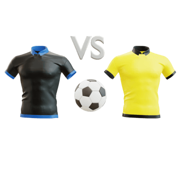 3 D illustration of football team versus icon png