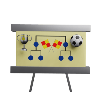 3 D illustration of football coach presentation icon png