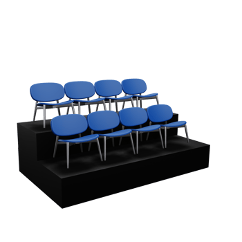 3 D illustration of football spectator seating icon png