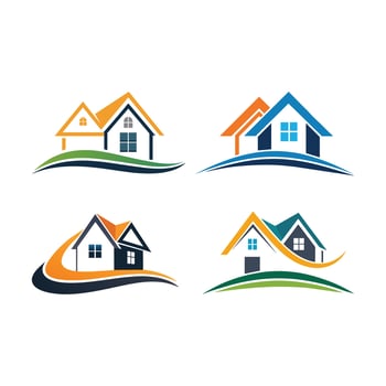 Real estate company logo icon vector