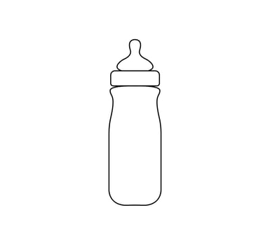 Baby Bottle icon. illustration, flat design. vector