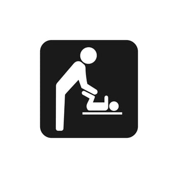 Baby change icon. illustration, flat design vector