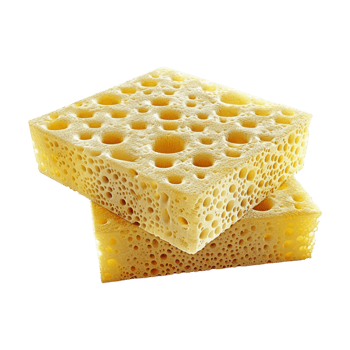 Dish Washing Sponge on Transparent Background png