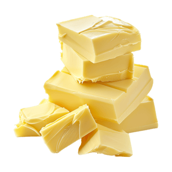 Stack of Butter Slices on Transparent Background png