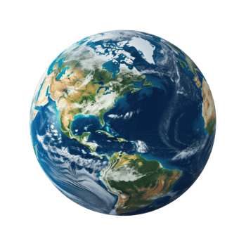 earth globe on transparent background png
