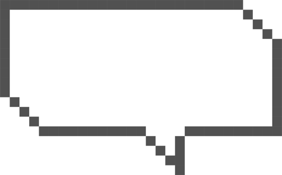 8bit retro game pixel speech bubble balloon icon sticker memo keyword planner text box banner png