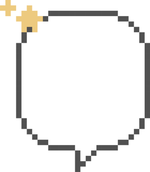 8bit retro game pixel speech bubble balloon icon sticker memo keyword planner text box banner png