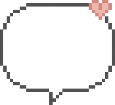 8bit retro game pixel speech bubble balloon icon sticker memo keyword planner text box banner png