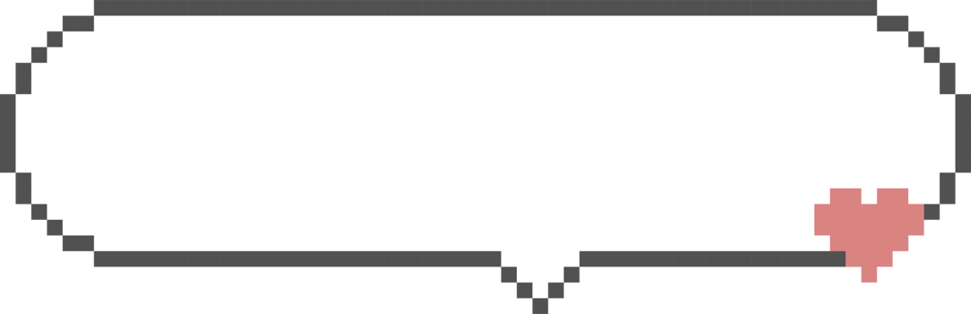 8bit retro game pixel speech bubble balloon icon sticker memo keyword planner text box banner png