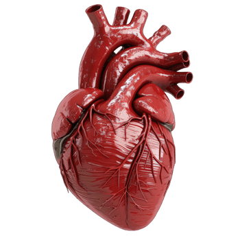 3d render of human heart png