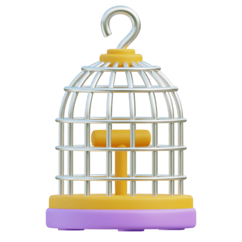 Bird Cage 3d illustration png