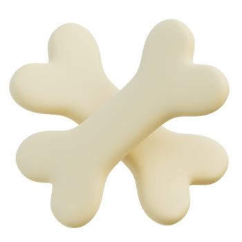 Bone 3d illustration png