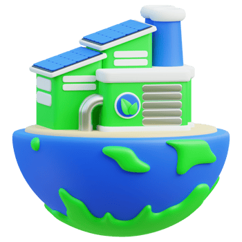 Eco Industry 3d illustration png