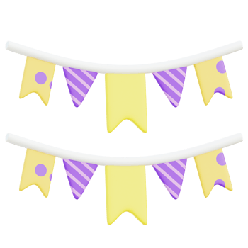 Garland 3d illustration png