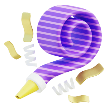 Party Blowout 3d illustration png