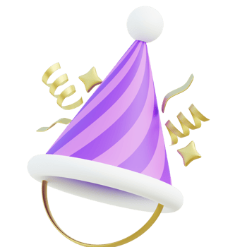 Party Hat 3d illustration png