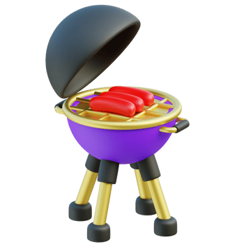 Bbq Grill 3d illustration png