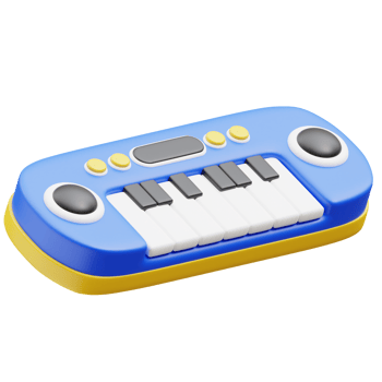 Piano Kid 3d illustration png
